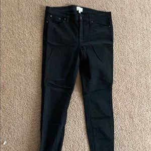 Jcrew toothpick skinny jeans, size 32, black